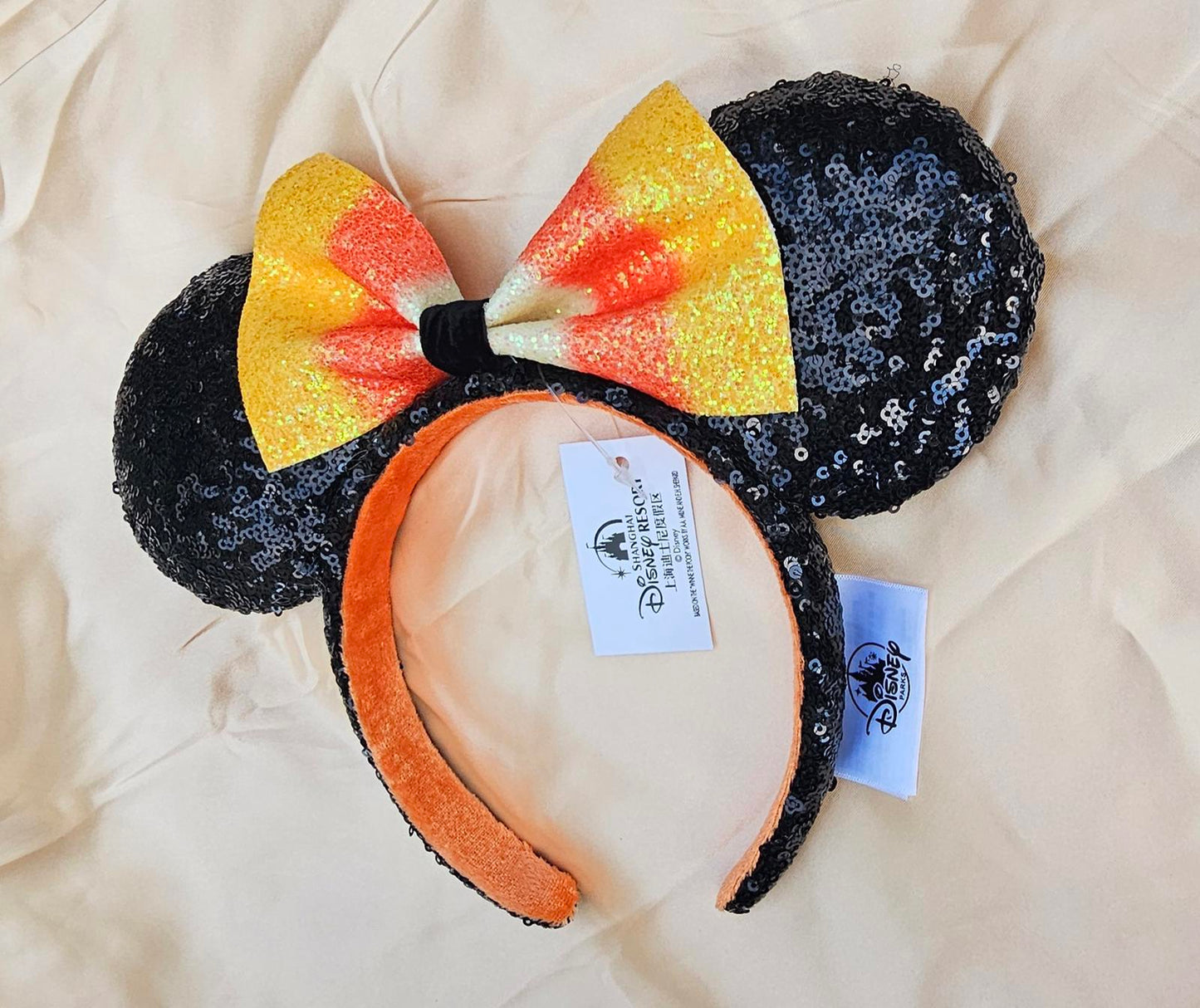 Minnie Mouse Halloween Candy Corn Bow Ears Headband