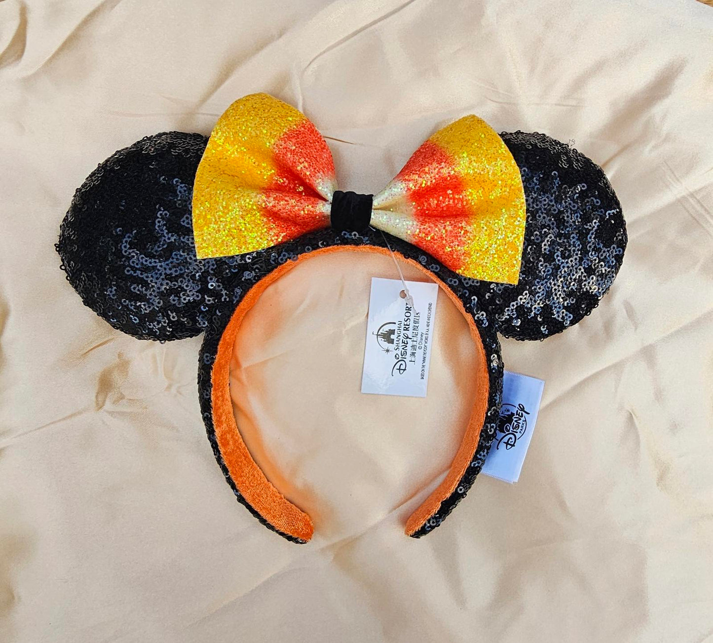 Minnie Mouse Halloween Candy Corn Bow Ears Headband