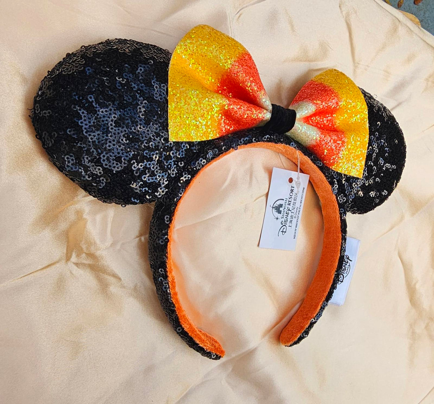 Minnie Mouse Halloween Candy Corn Bow Ears Headband