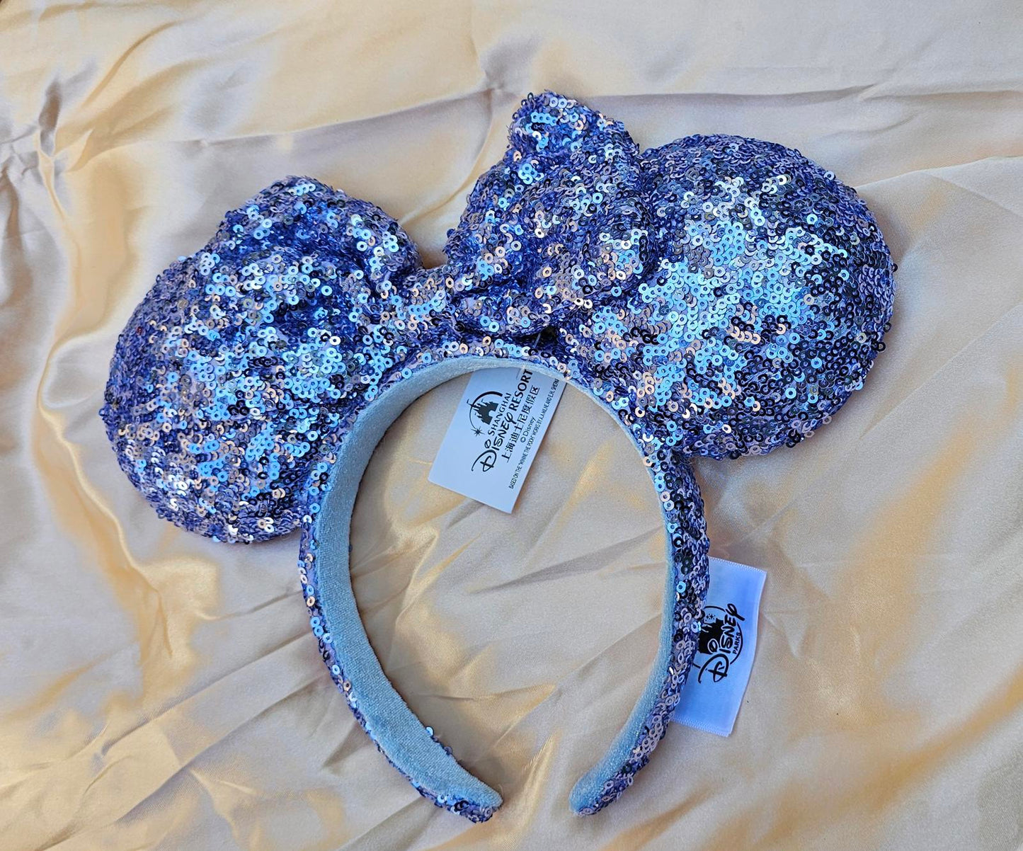 Disney Parks Minnie Ears Headband Blue Purple Sequin