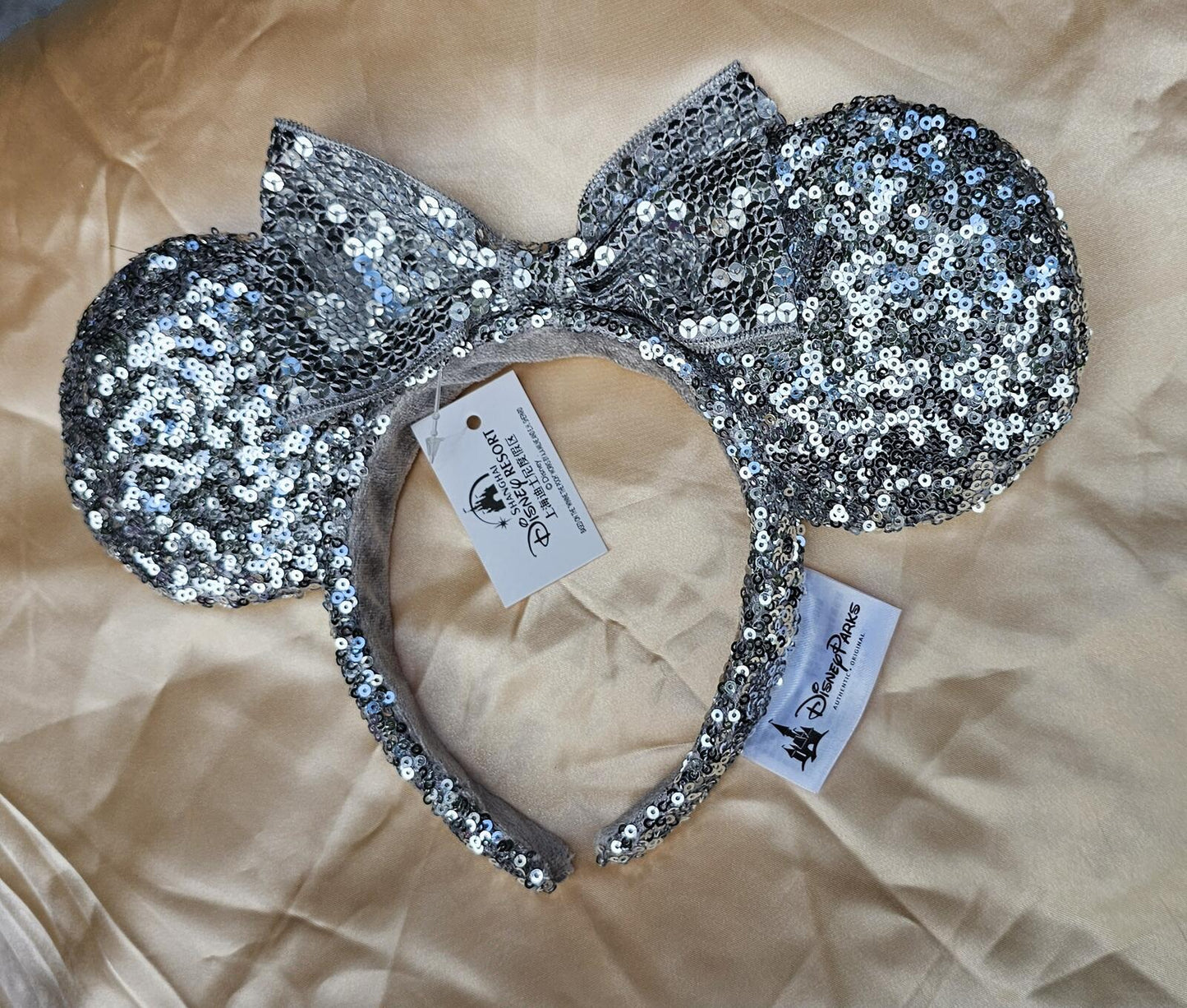 Disney Parks Silver 2022 Minnie Ears Cinderella Magic Mirror Headband