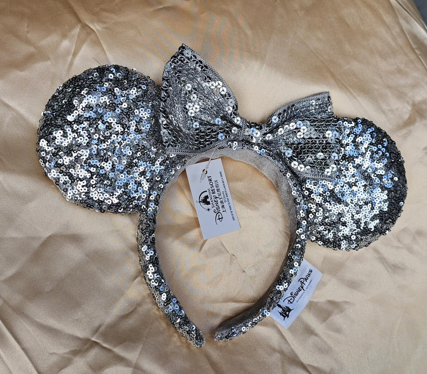 Disney Parks Silver 2022 Minnie Ears Cinderella Magic Mirror Headband