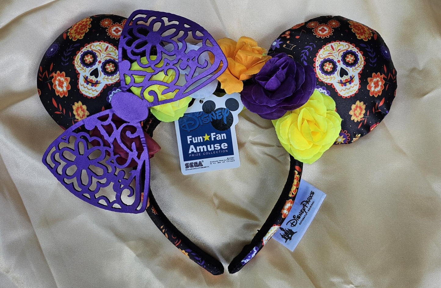 New Disney Dia de Los Muertos Coco Minnie Mouse Ears Headband
