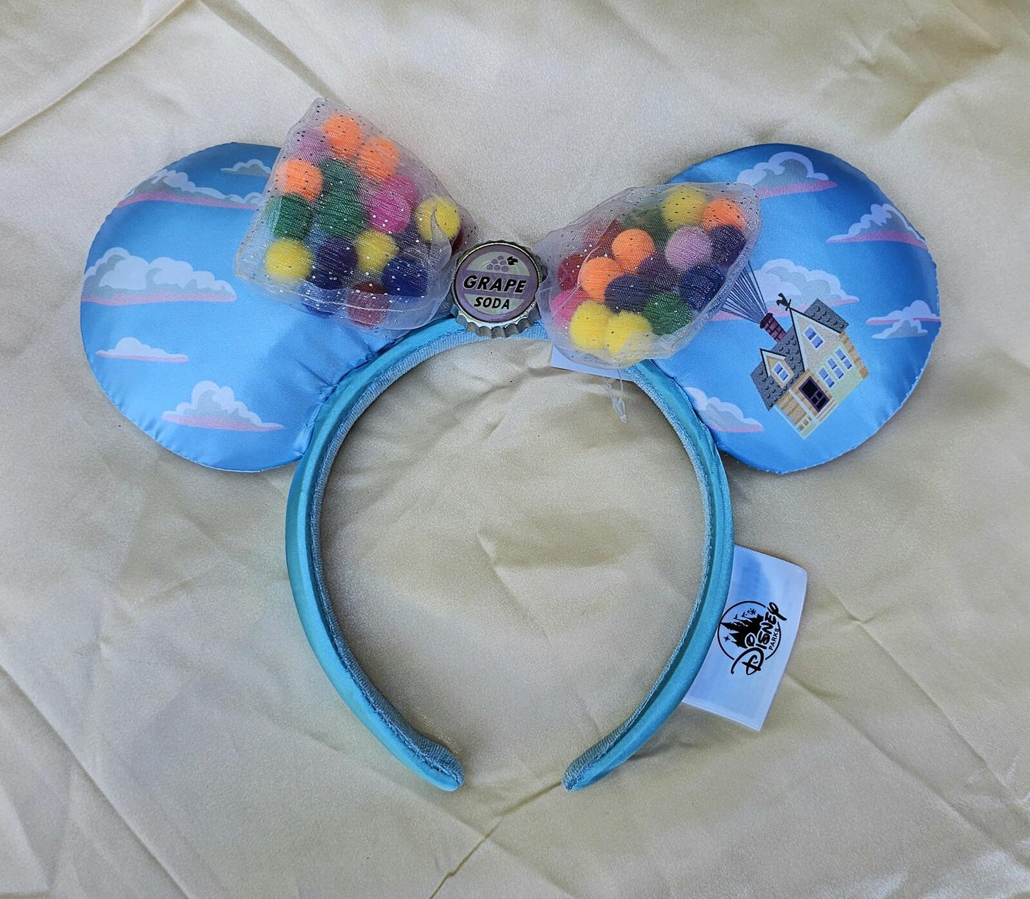 Disney Minnie Ears UP Grape Soda Cap Balloons New Rare Headband