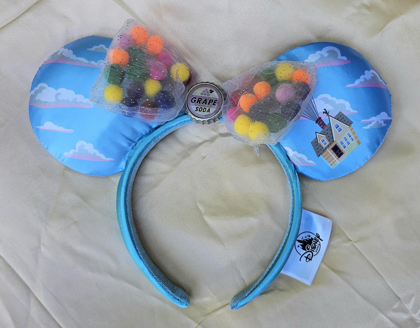 Disney Minnie Ears UP Grape Soda Cap Balloons New Rare Headband