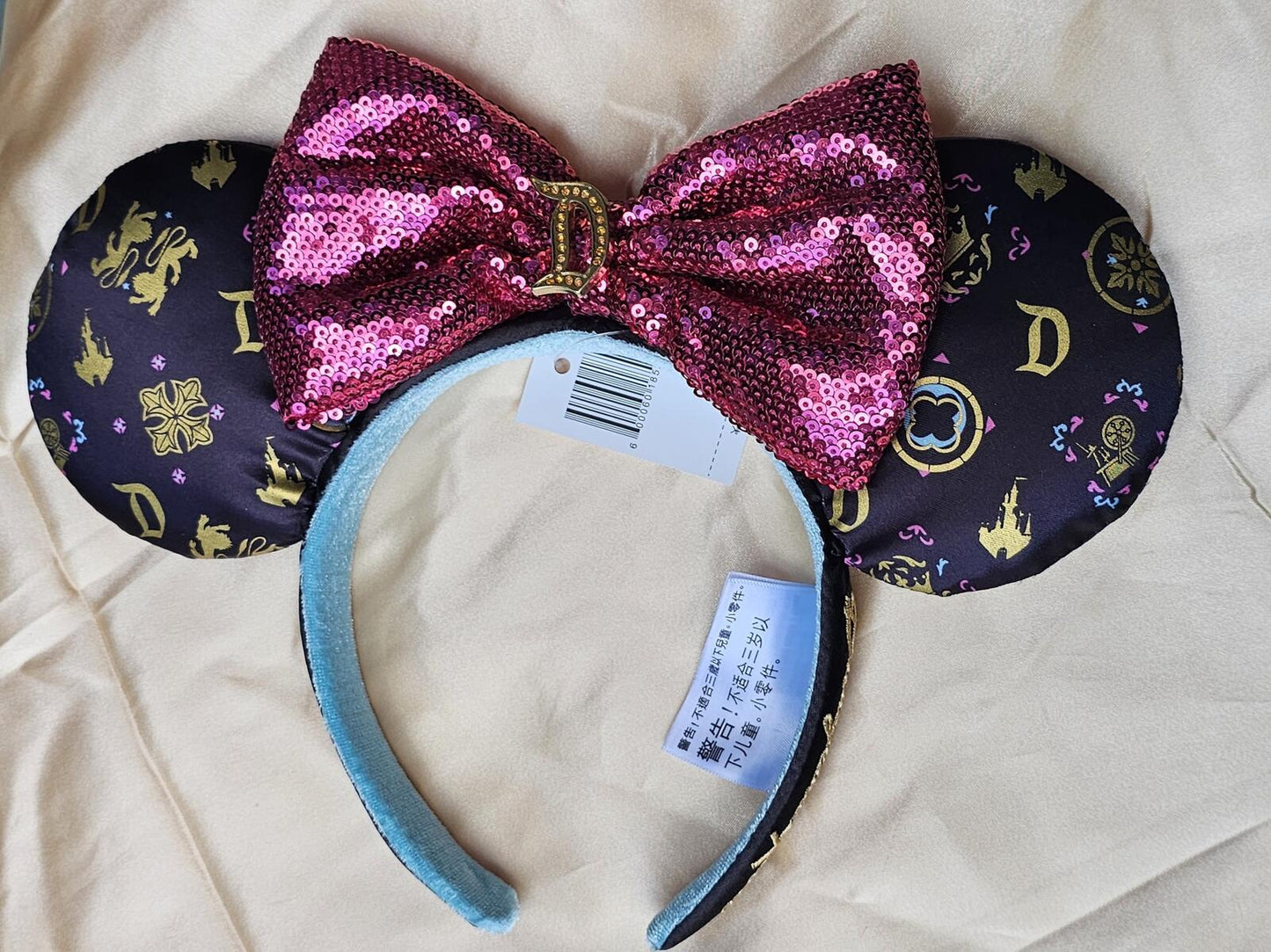 Ears Limited Sequin Bow Disneyland Resort Castle Sleeping Beauty Headband