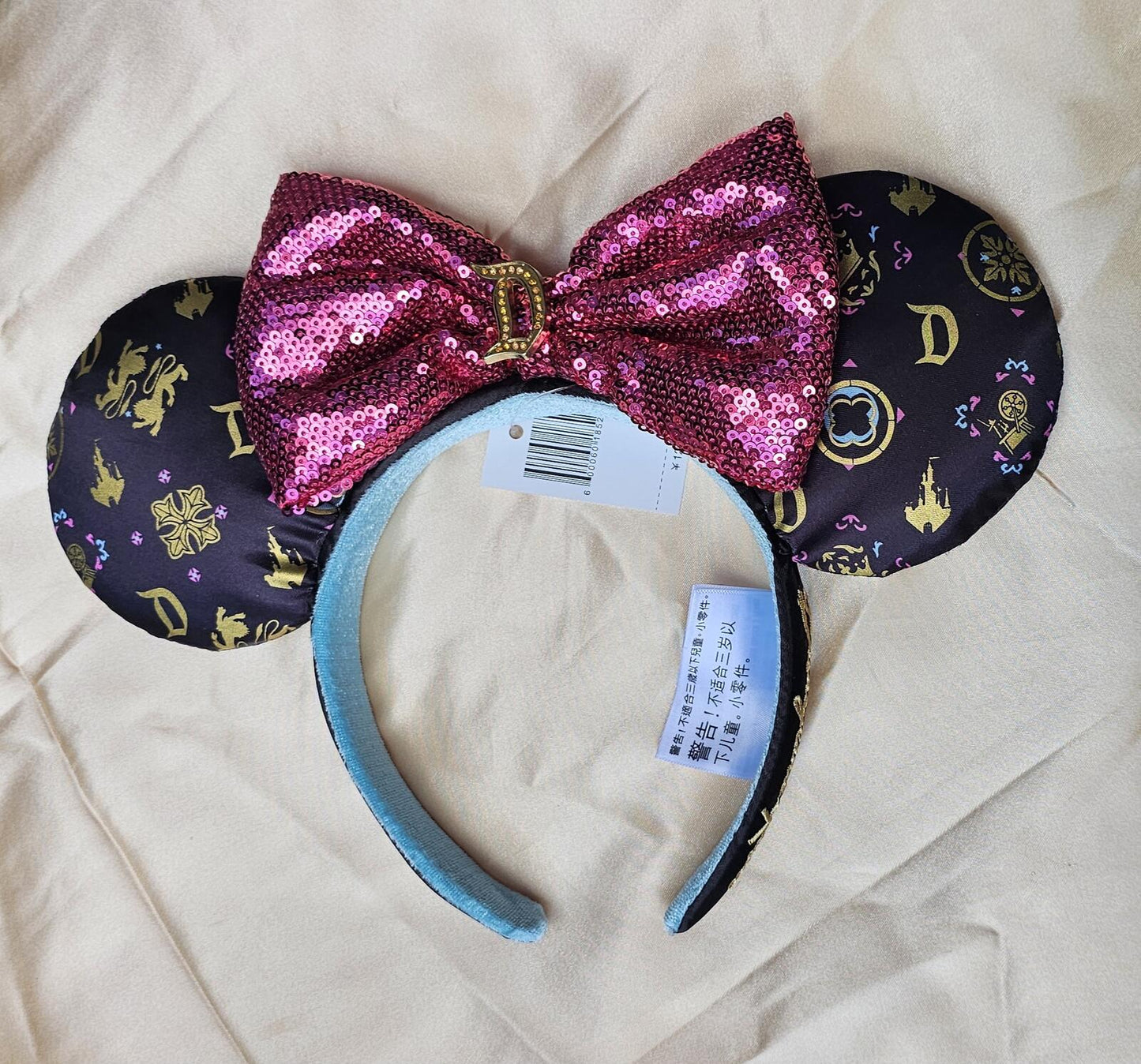 Ears Limited Sequin Bow Disneyland Resort Castle Sleeping Beauty Headband