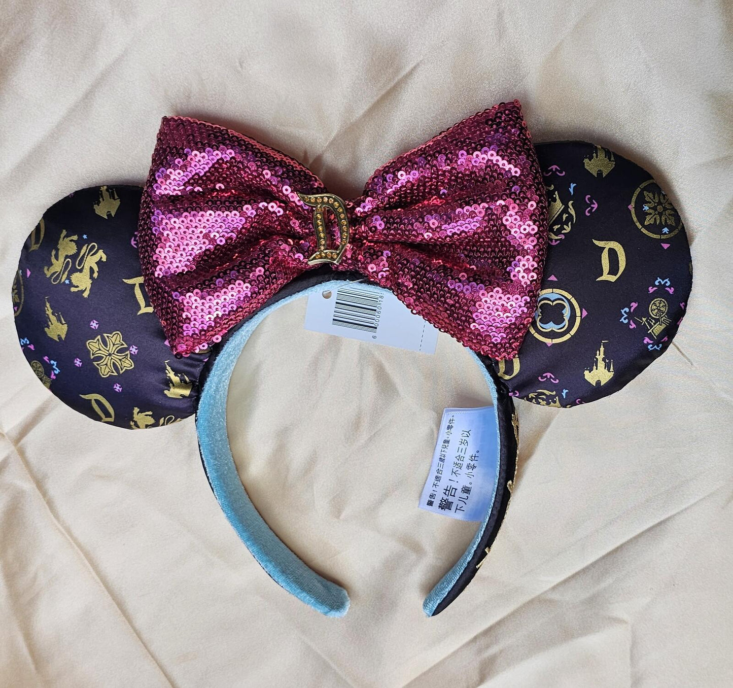 Ears Limited Sequin Bow Disneyland Resort Castle Sleeping Beauty Headband