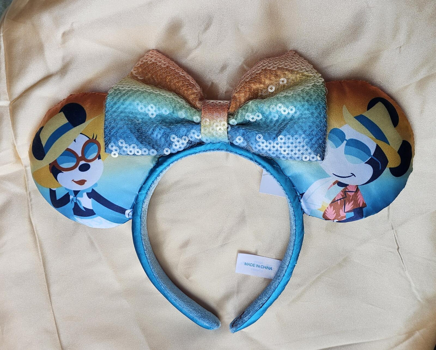 Minnie Mickey Vacation Ears Bow Headband Summer Cruise