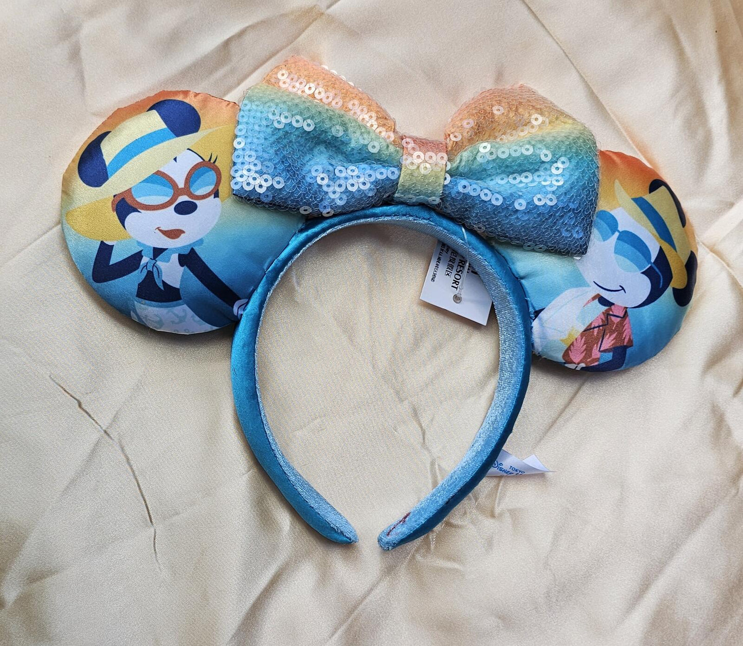 Minnie Mickey Vacation Ears Bow Headband Summer Cruise
