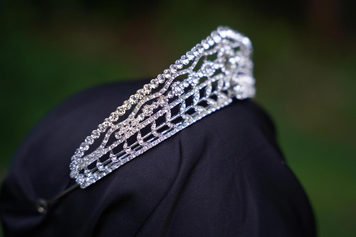 Oppulence Crystal Tiara Bridal Silver Crown Birthday Wedding Gift Diadem