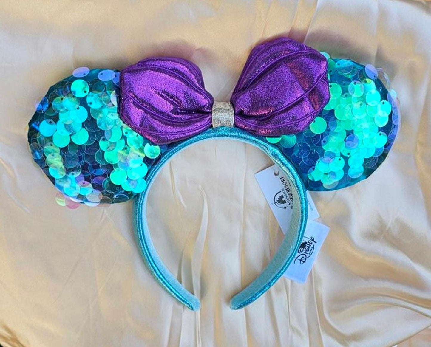 Disney Parks The Little Mermaid Ariel Pearl Ears Headband Exclusive NWT