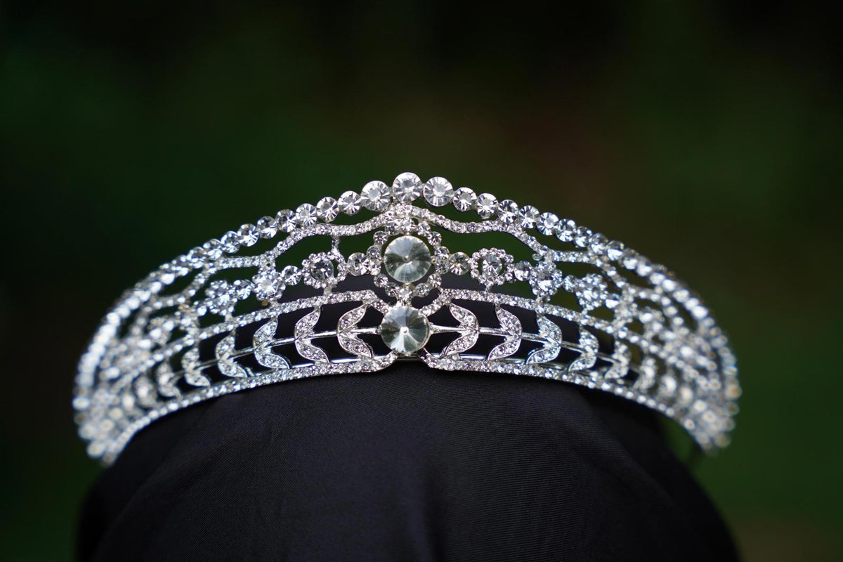 Oppulence Crystal Tiara Bridal Silver Crown Birthday Wedding Gift Diadem