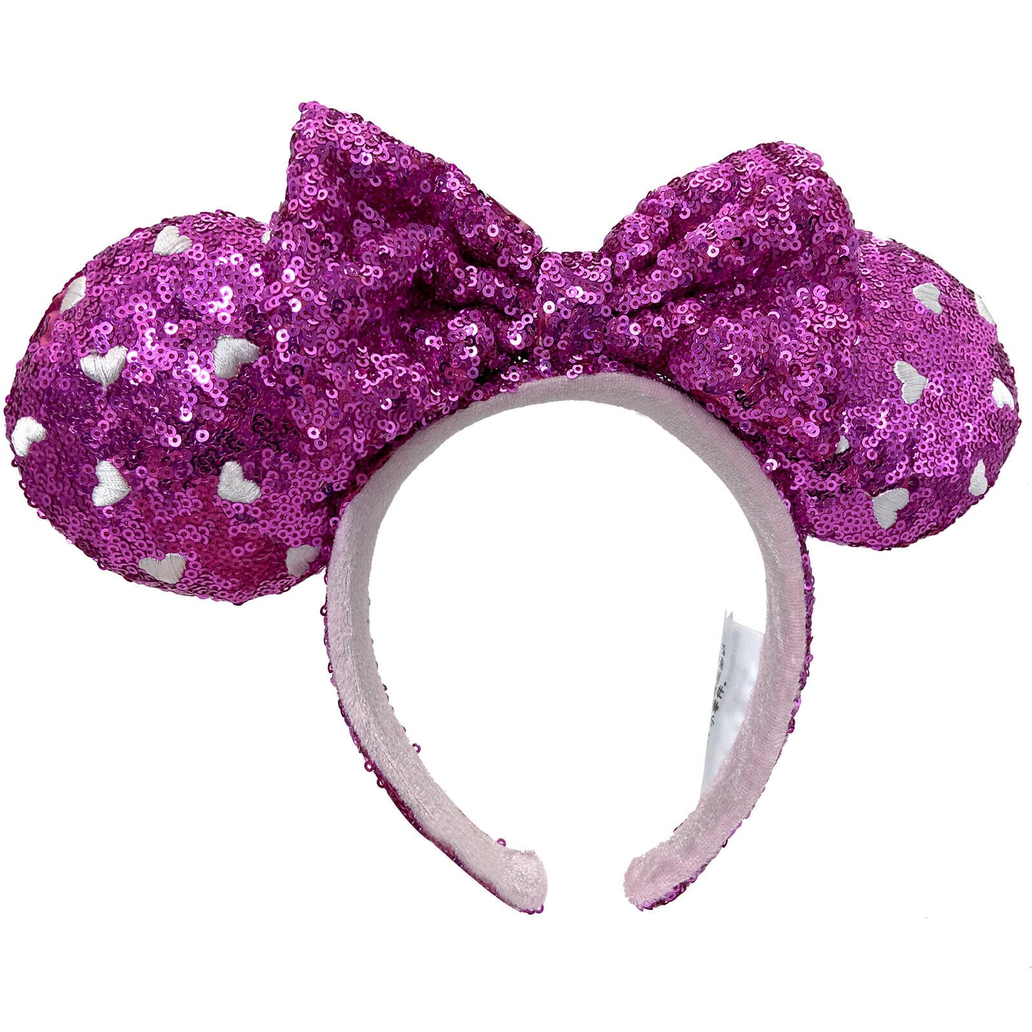 Disney.Parks Pink Hearts Sequin Valentine's Day Minnie Ears Headband Rare Gift