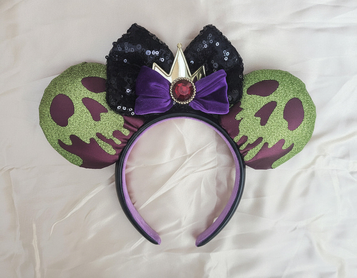 Snow White Evil Queen Poison Apple Minnie Ears Headband
