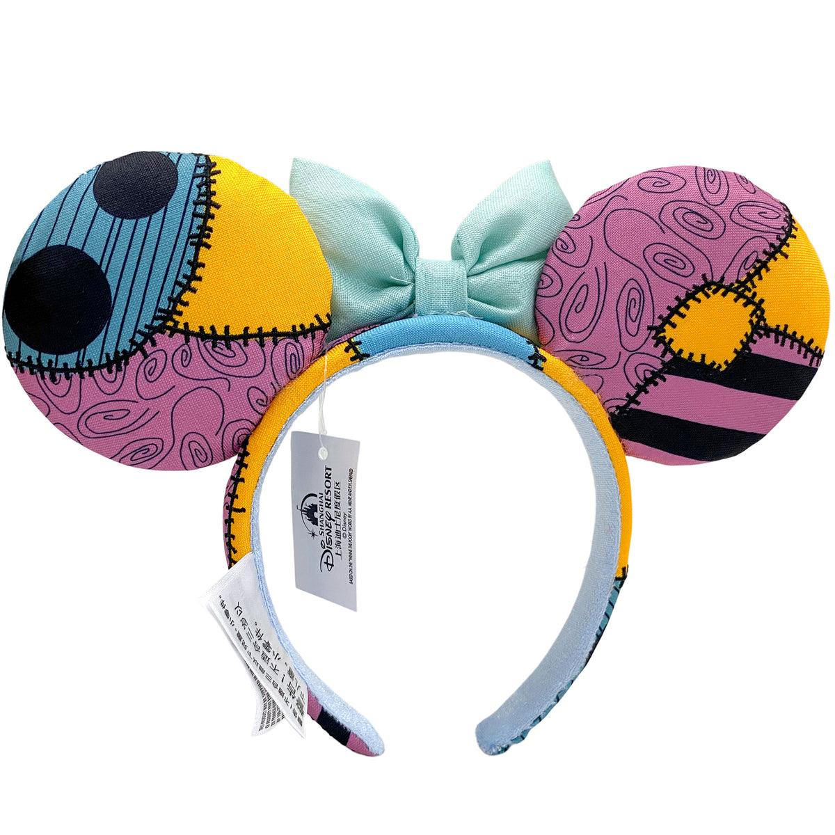 Nightmare Before Christmas Sally Minnie Ears Blue Bow Headband