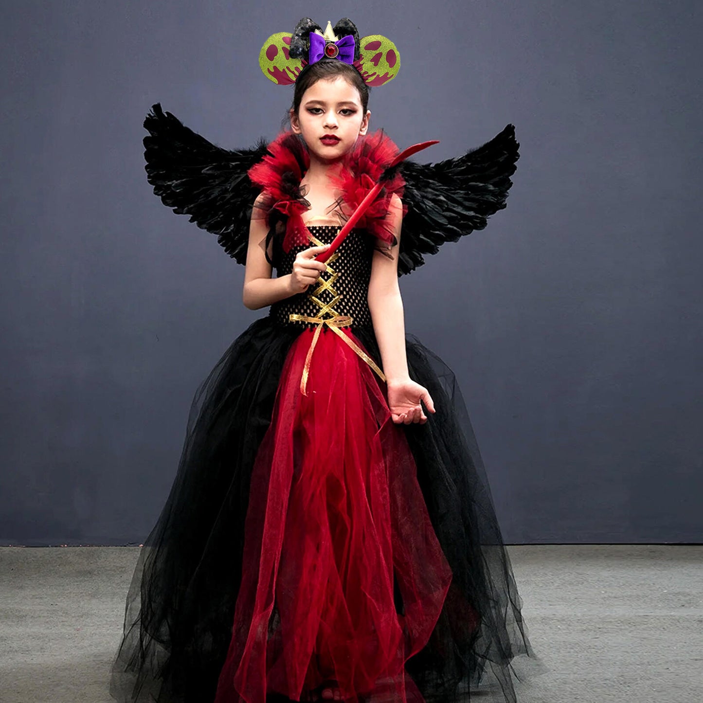 Disney Parks Snow White Evil Queen Poison Apple Minnie Ears Headband