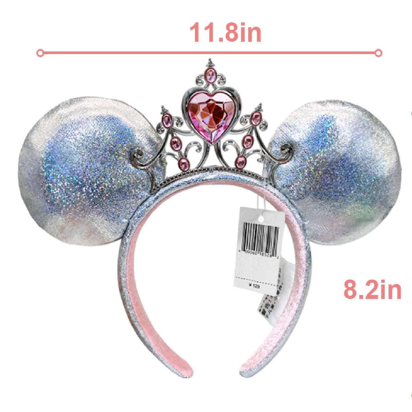 Princess Iridescent Tiara Minnie Mouse Ears Headband 2025 Silver