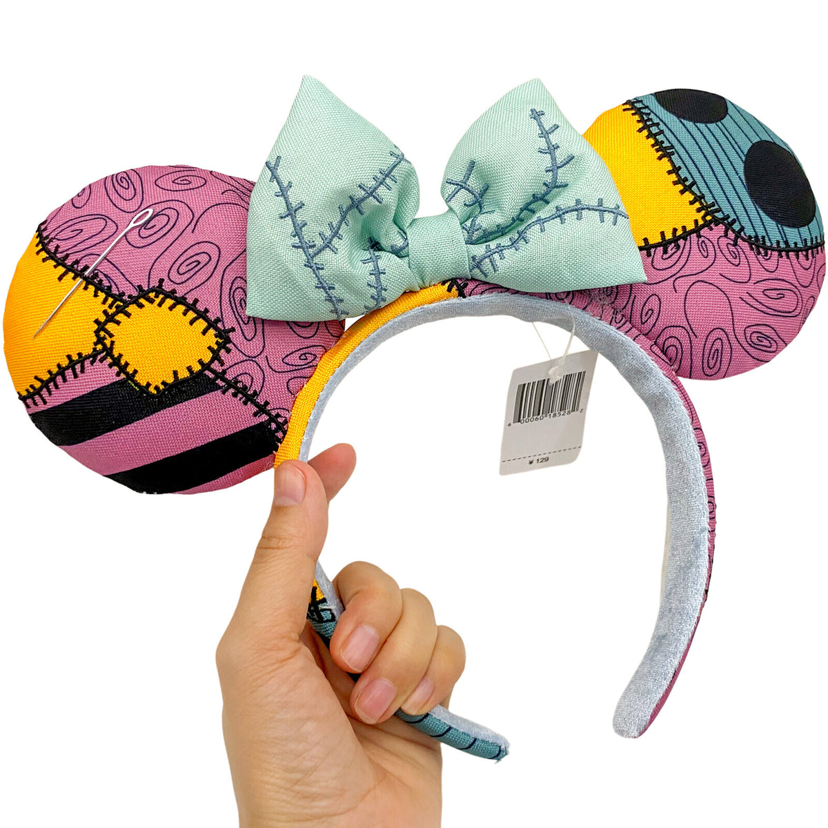 Nightmare Before Christmas Sally Minnie Ears Blue Bow Headband