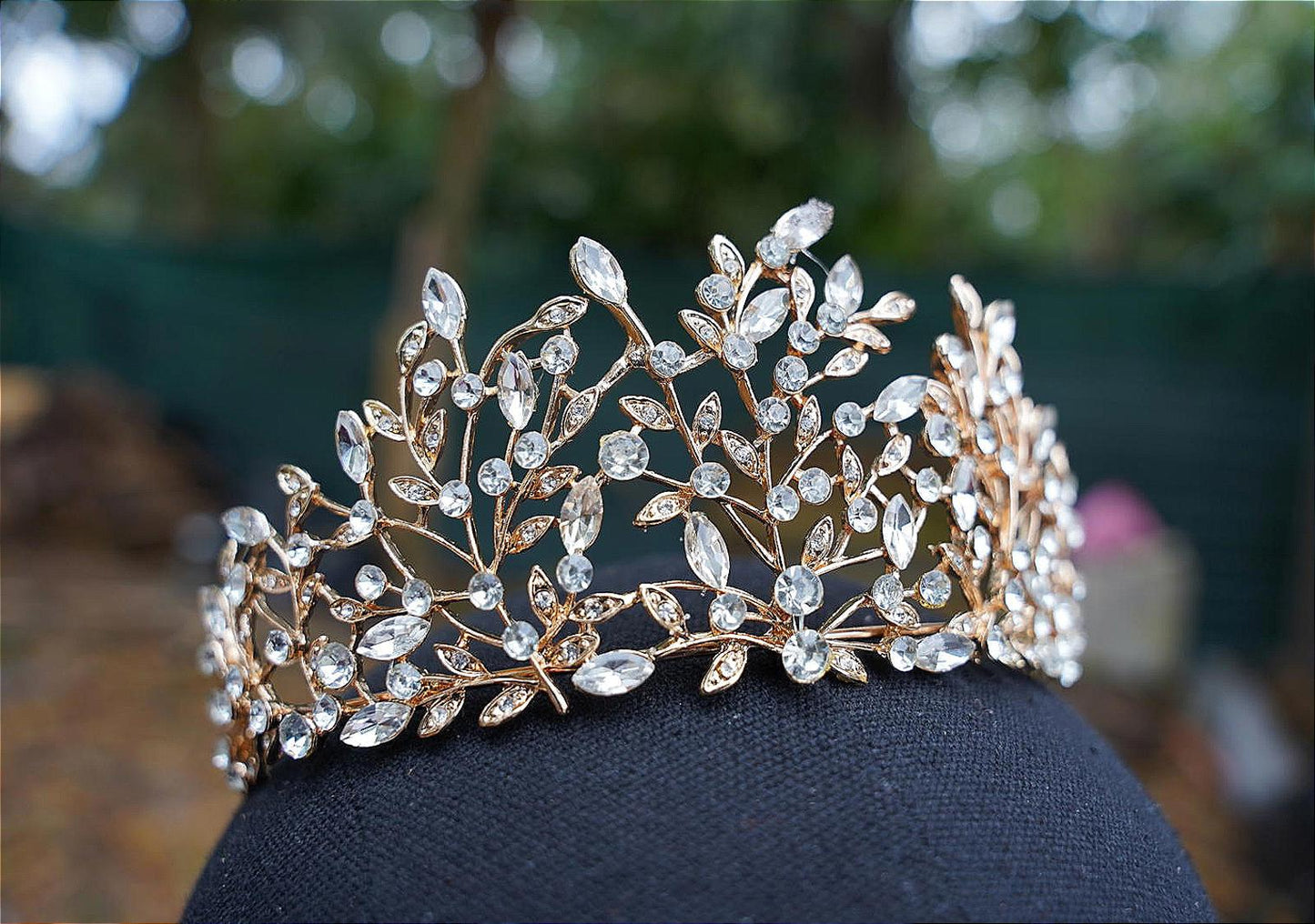 Crown Of Vines Woodland Gold Tiara Bridal Birthday Wedding Gift Diadem