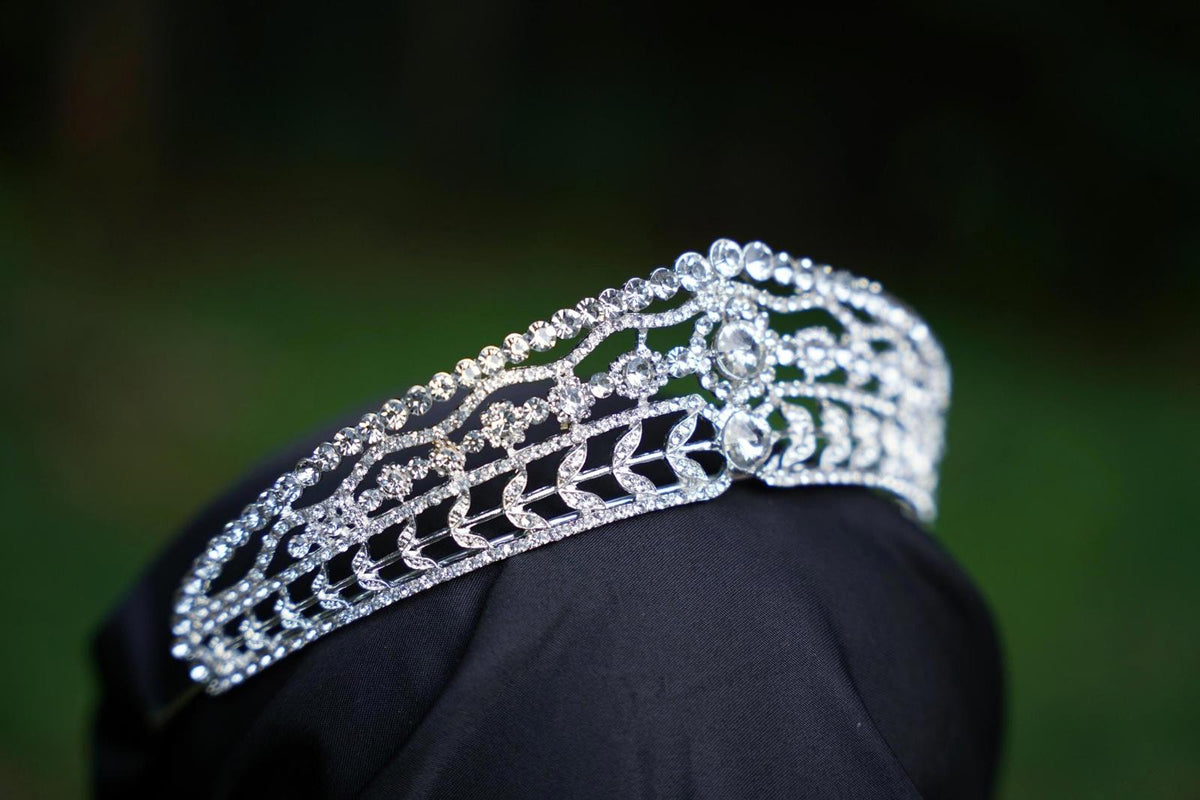 Oppulence Crystal Tiara Bridal Silver Crown Birthday Wedding Gift Diadem
