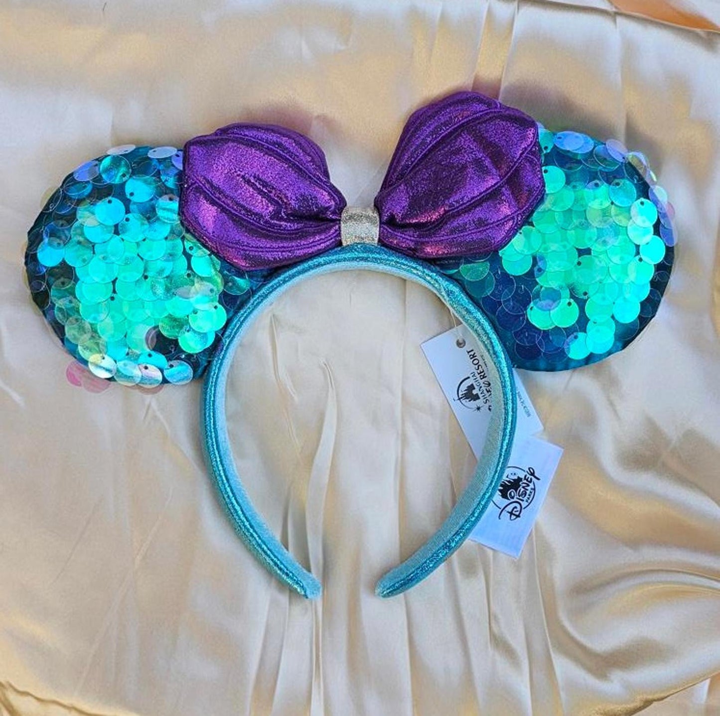 Disney Parks The Little Mermaid Ariel Pearl Ears Headband Exclusive NWT