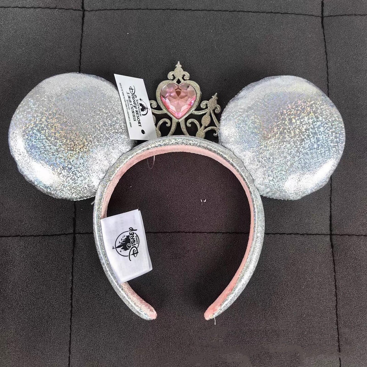 Princess Iridescent Tiara Minnie Mouse Ears Headband 2025 Silver