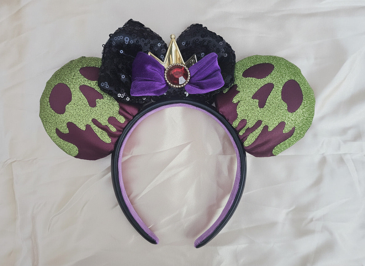 Snow White Evil Queen Poison Apple Minnie Ears Headband