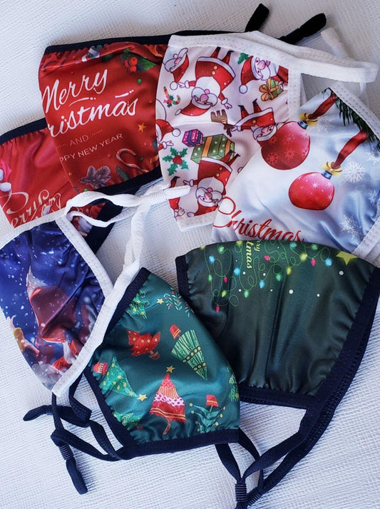 7 Xmas Masks Christmas cotton child size