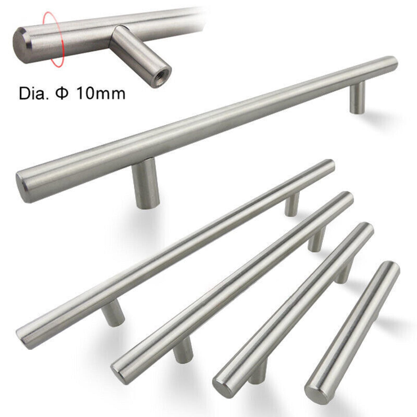 10 Pack 12 inch Brushed Nickel Kitchen Cabinet Pulls Stainless Steel Drawer