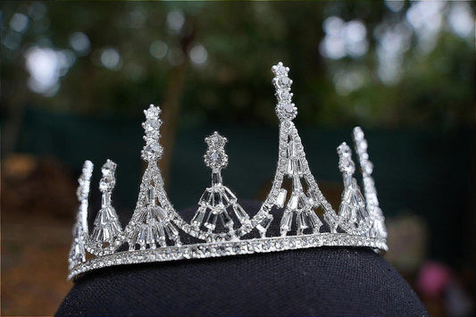 Ice Queen Crystal Silver Crown Tiara, Princess Tiara, Wedding Headband Bridal