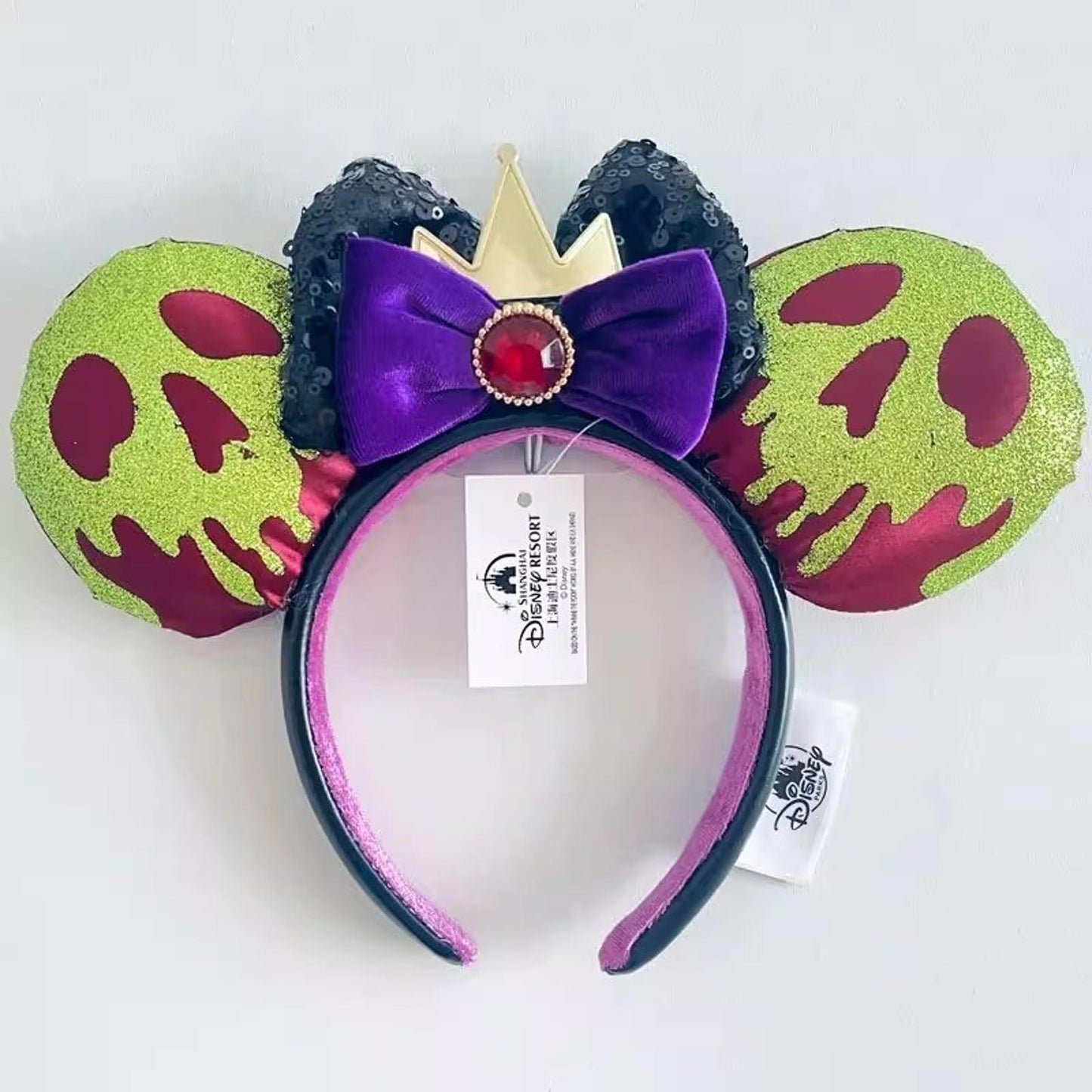 Disney Parks Snow White Evil Queen Poison Apple Minnie Ears Headband