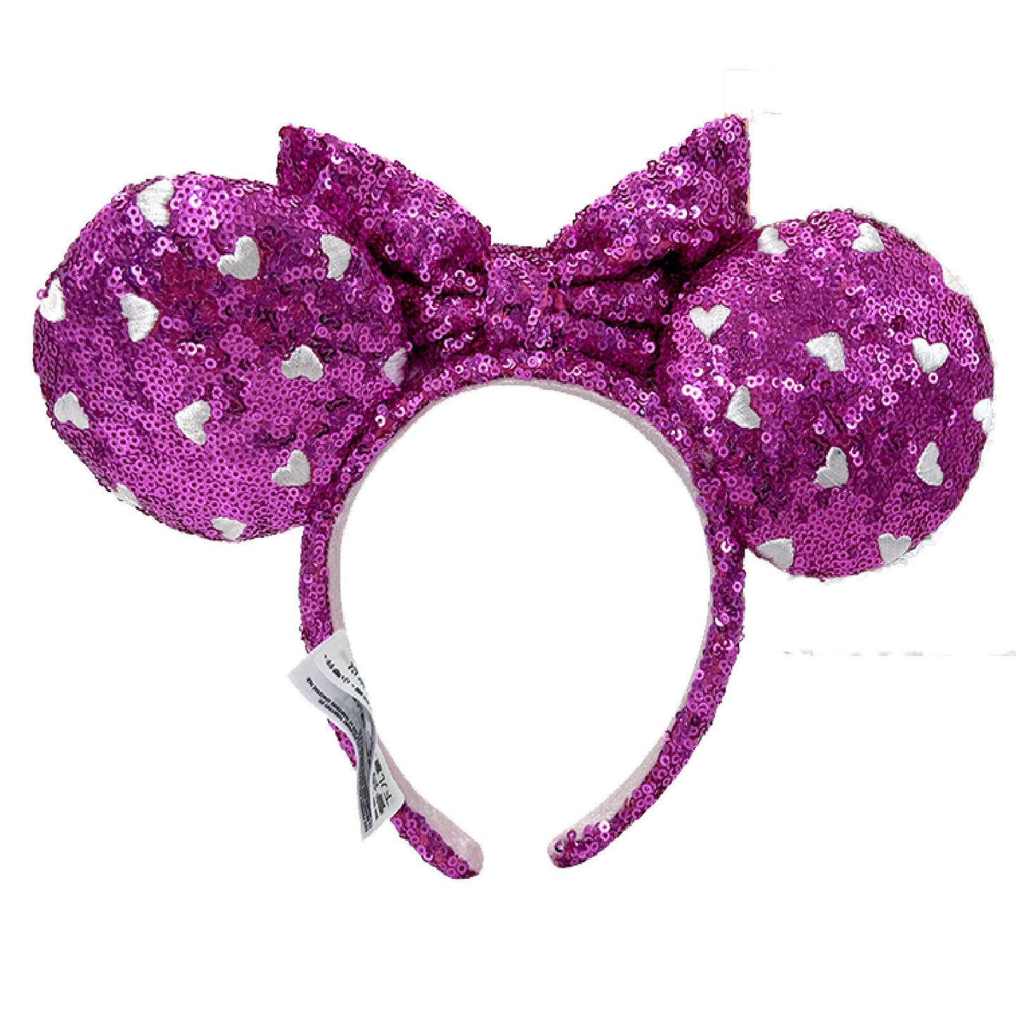 Disney.Parks Pink Hearts Sequin Valentine's Day Minnie Ears Headband Rare Gift