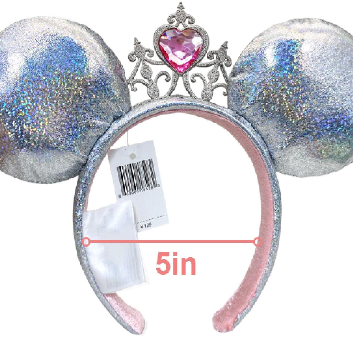 Princess Iridescent Tiara Minnie Mouse Ears Headband 2025 Silver