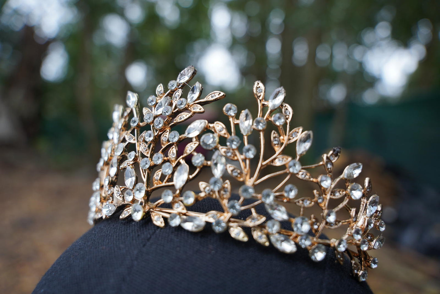 Crown Of Vines Woodland Gold Tiara Bridal Birthday Wedding Gift Diadem
