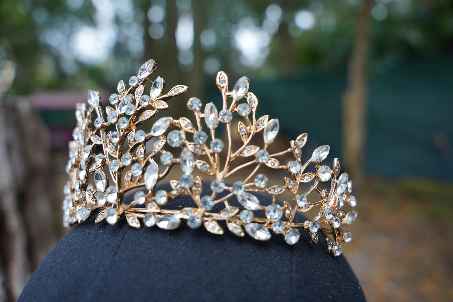 Crown Of Vines Woodland Gold Tiara Bridal Birthday Wedding Gift Diadem