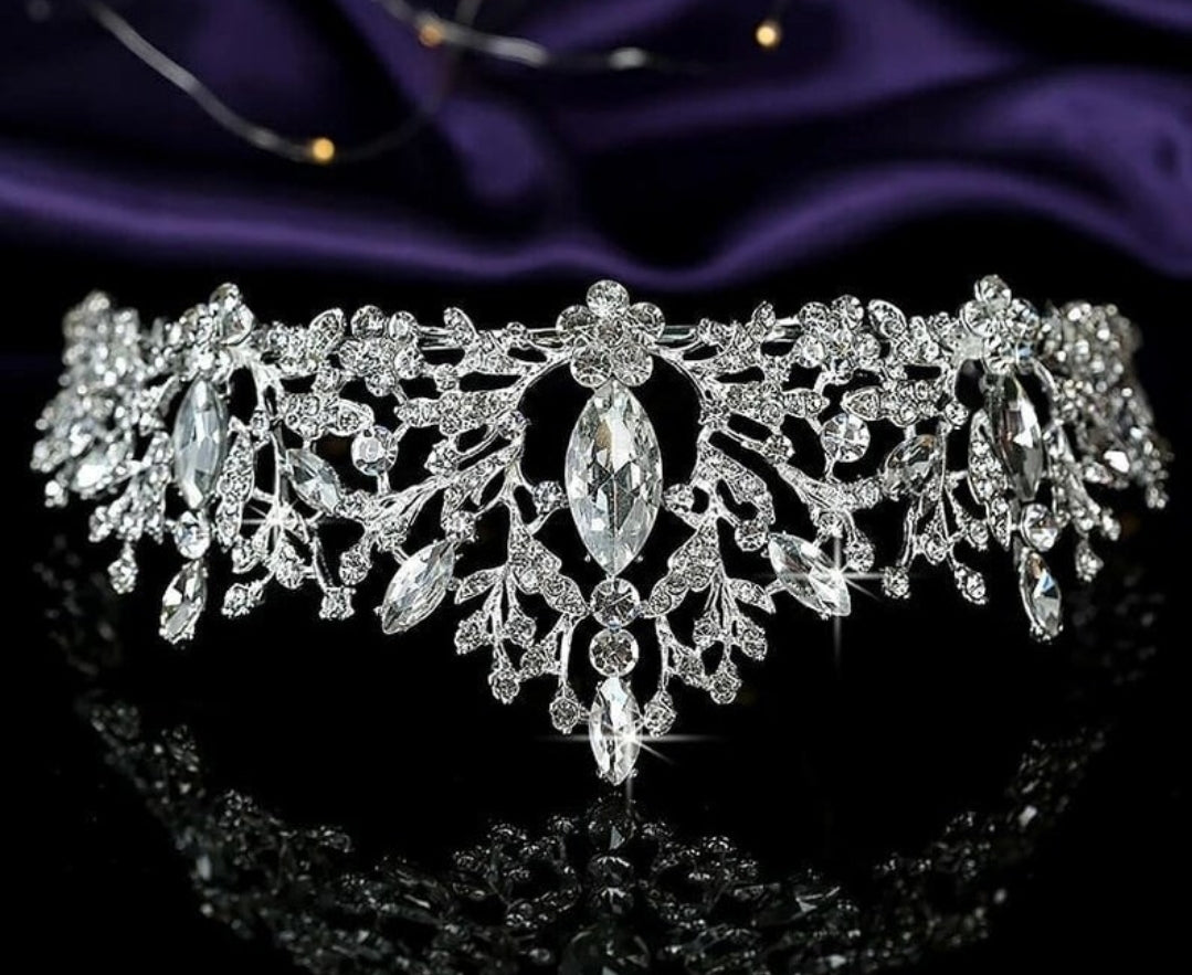 Ornate Bridal Quinceanera Crowns Detail Princess Queen headdress 
