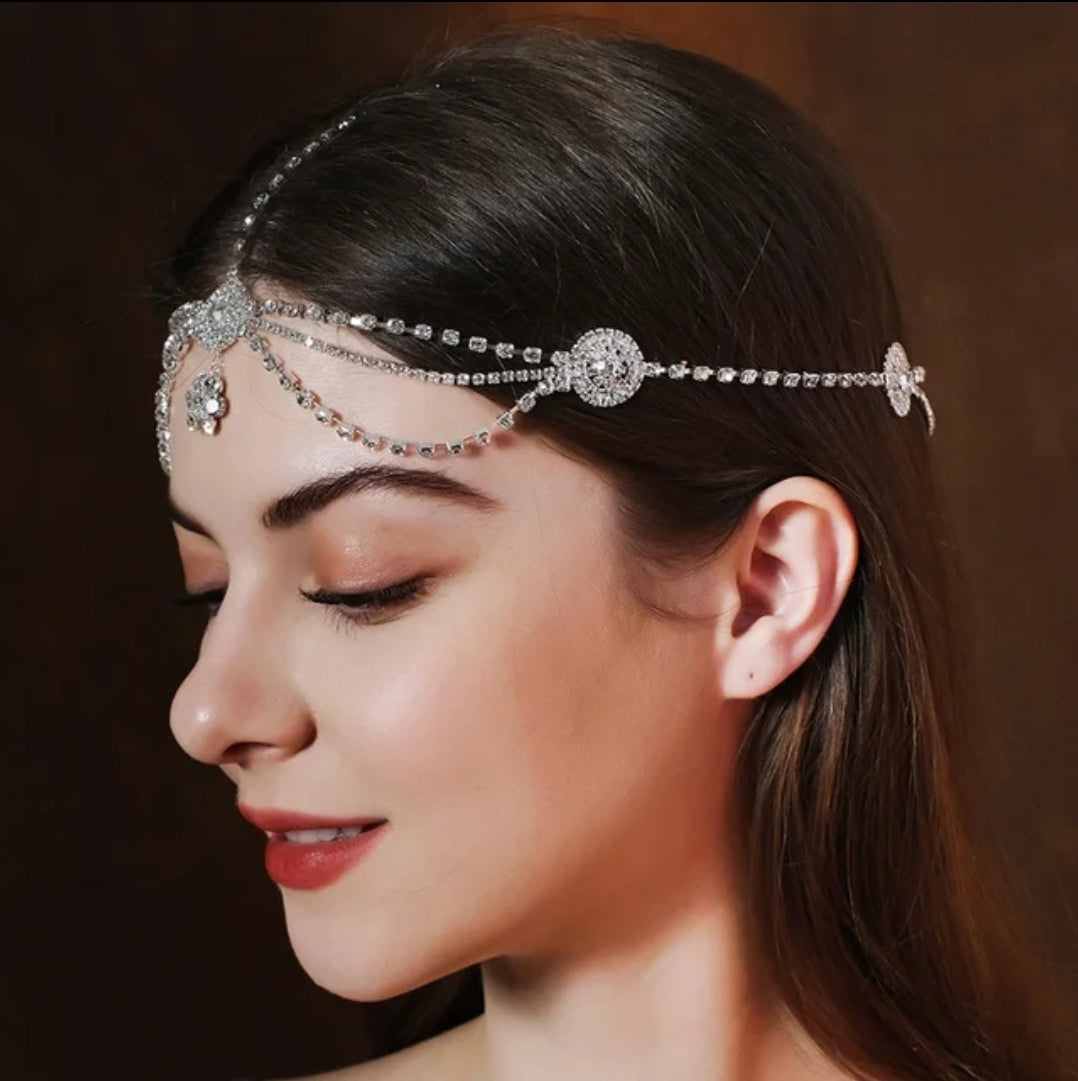 Silver Bohemian Headdress Princess Queen gift  Bridal Hair Pieces