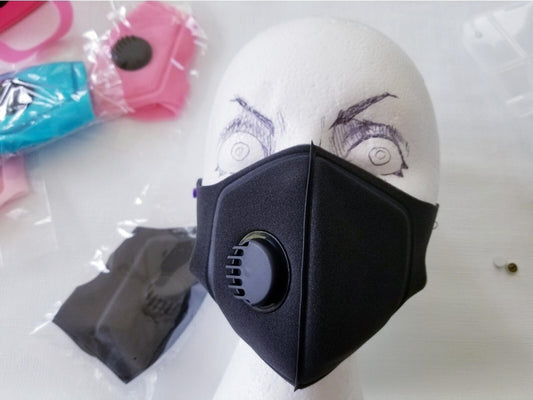 10 pack Reusable Washable Foam Sponge Face Masks With Air Filter Breathing Valve