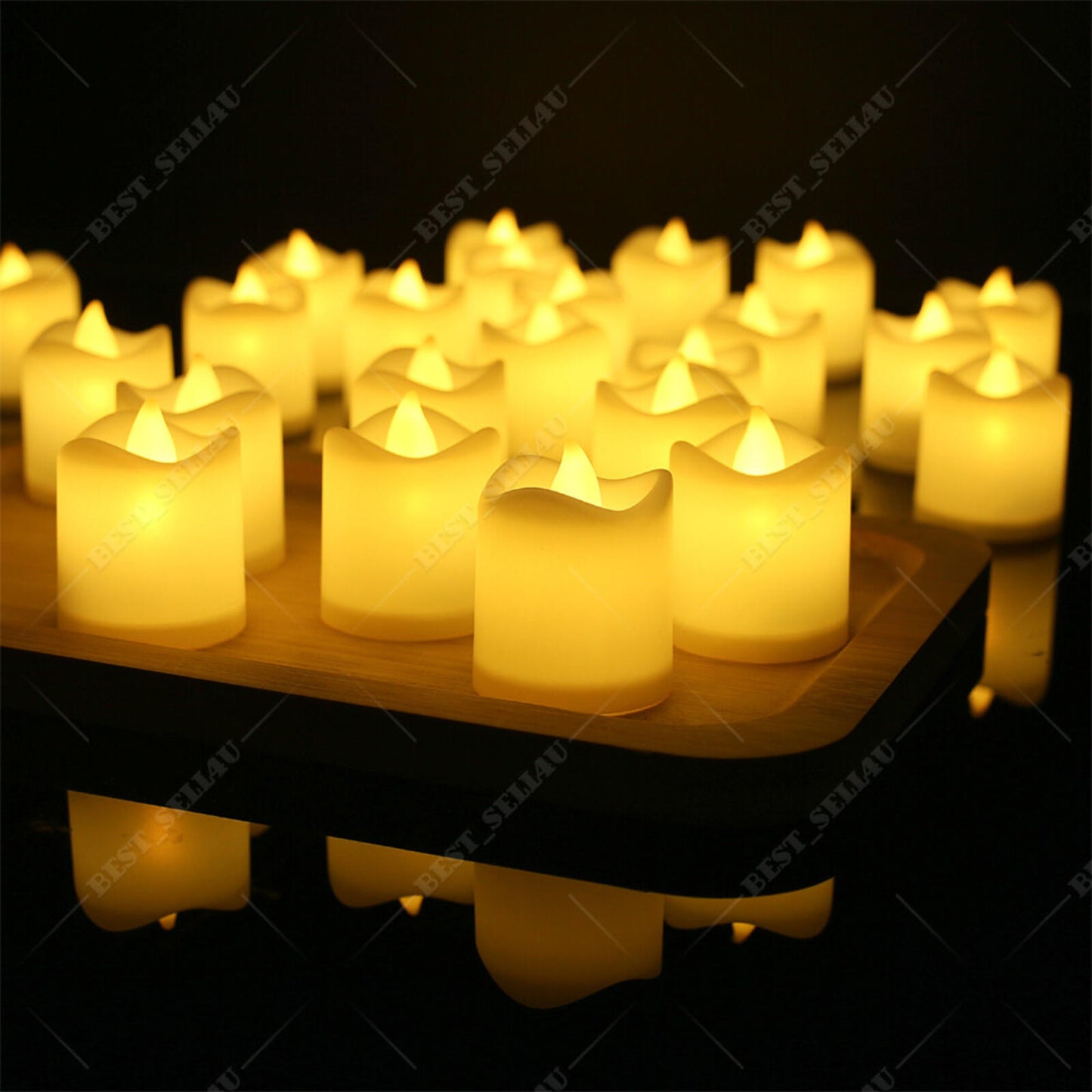 12PCS Flameless LED Tea Lights Votive Candles Lamp Decor Battery Operated Set
