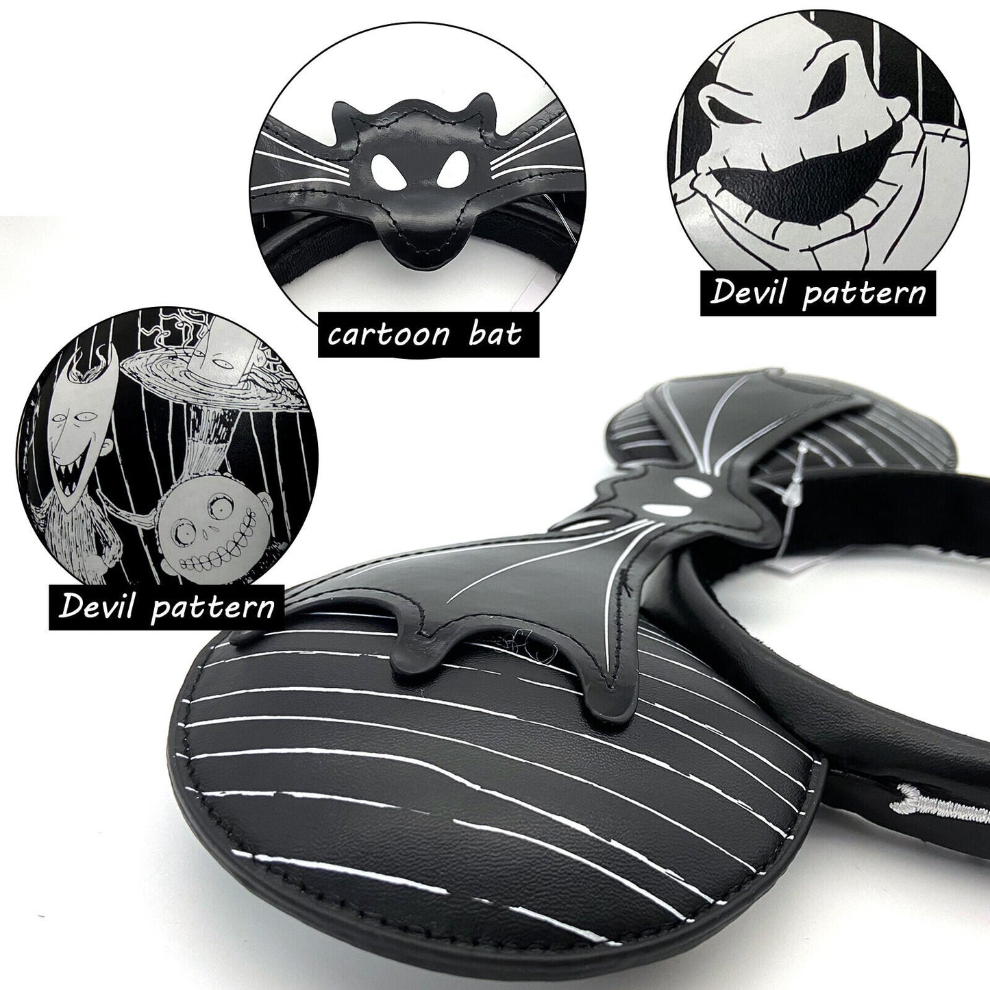 Disney Parks Headband Jack Mickey Bat Ears The Nightmare Before Christmas NEW