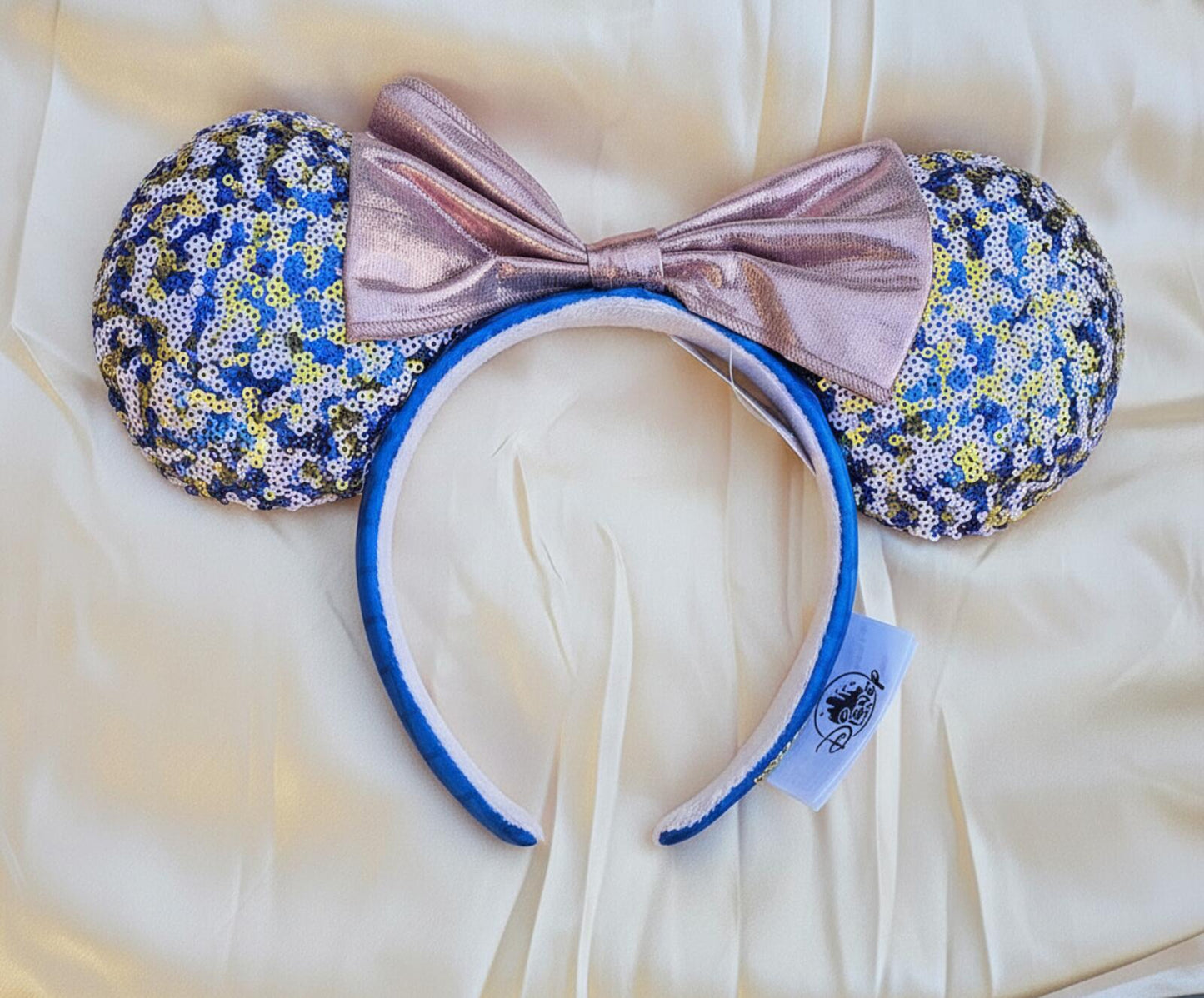 Blue Pink Sequin Minnie Mouse Ears Headband