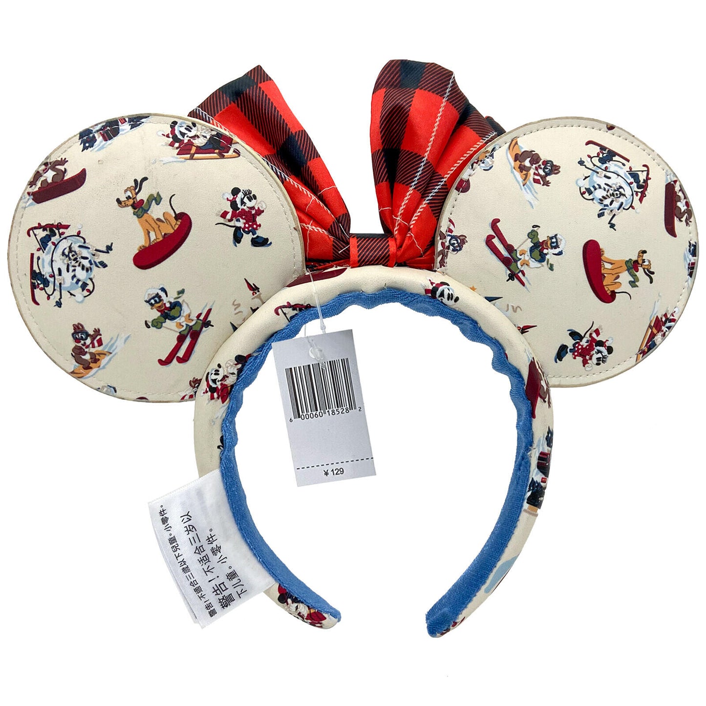 Vintage Christmas Lodge Mickey Mouse Minnie Ears Bow Headband Gifts