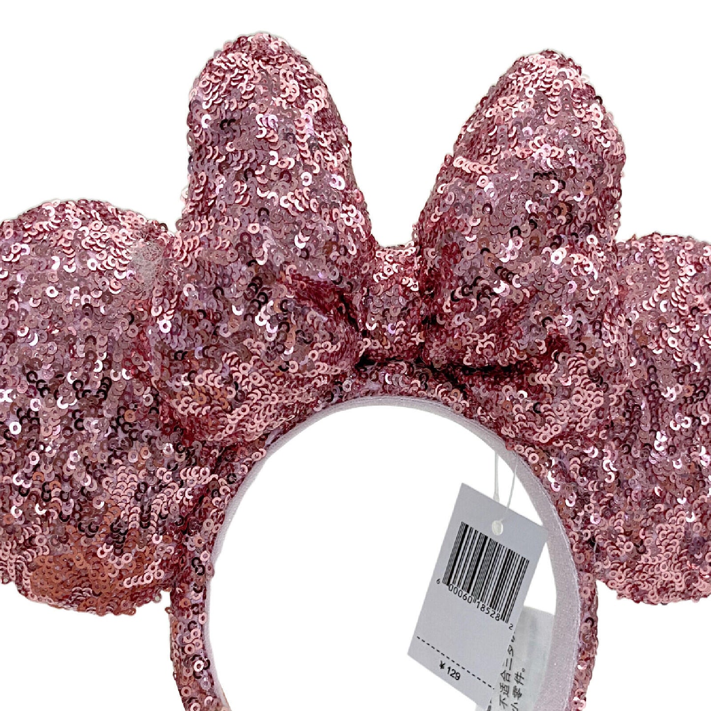 Disney Parks Resort Ears Headband Minnie limited Sequin Pink Puffy Bow