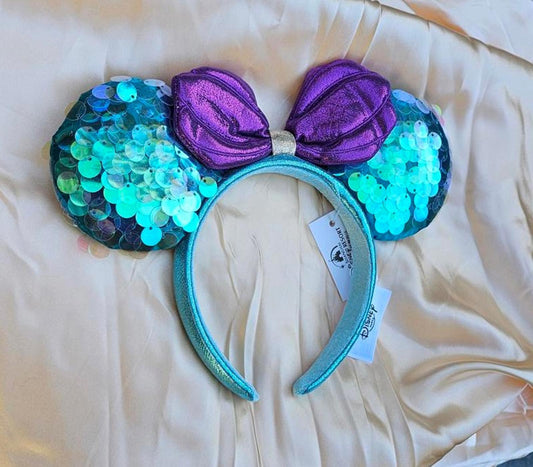 Disney Parks The Little Mermaid Ariel Pearl Ears Headband Exclusive NWT