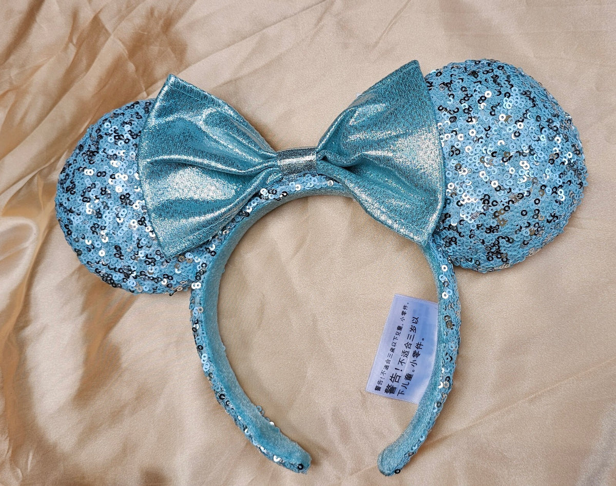 Frozen Arendelle Aqua  Minnie Ears Gift Girl Blue Headband