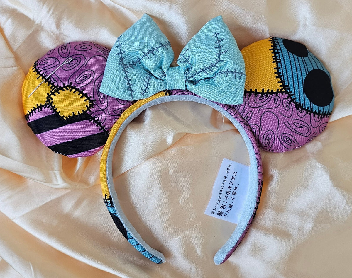 Nightmare Before Christmas Sally Minnie Ears Blue Bow Headband