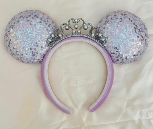 Minnie Mouse Ears Tiara Sequin Princess Crown Headband