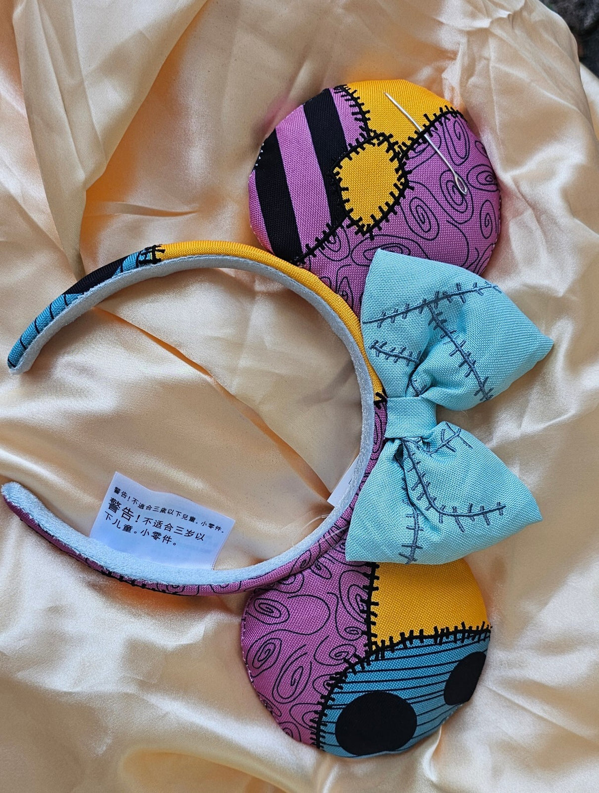 Nightmare Before Christmas Sally Minnie Ears Blue Bow Headband