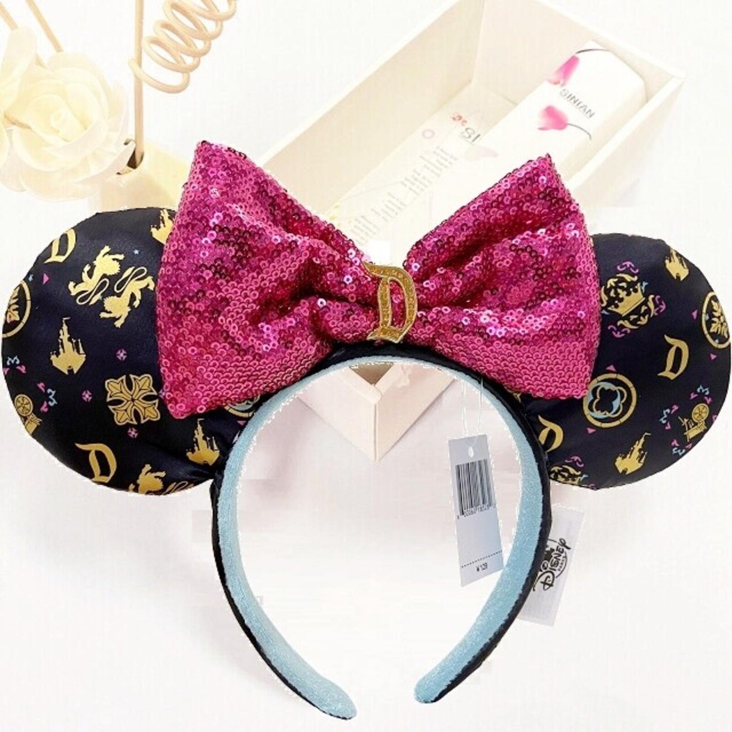 Ears Limited Sequin Bow Disneyland Resort Castle Sleeping Beauty Headband